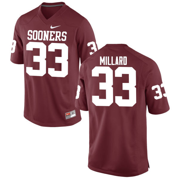 Oklahoma Sooners #33 Trey Millard College Football Jerseys Game-Crimson